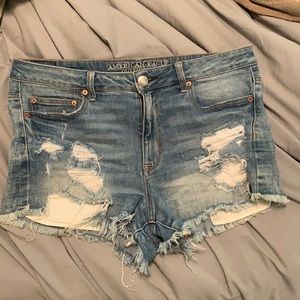 AE High Rise Jean Shorts